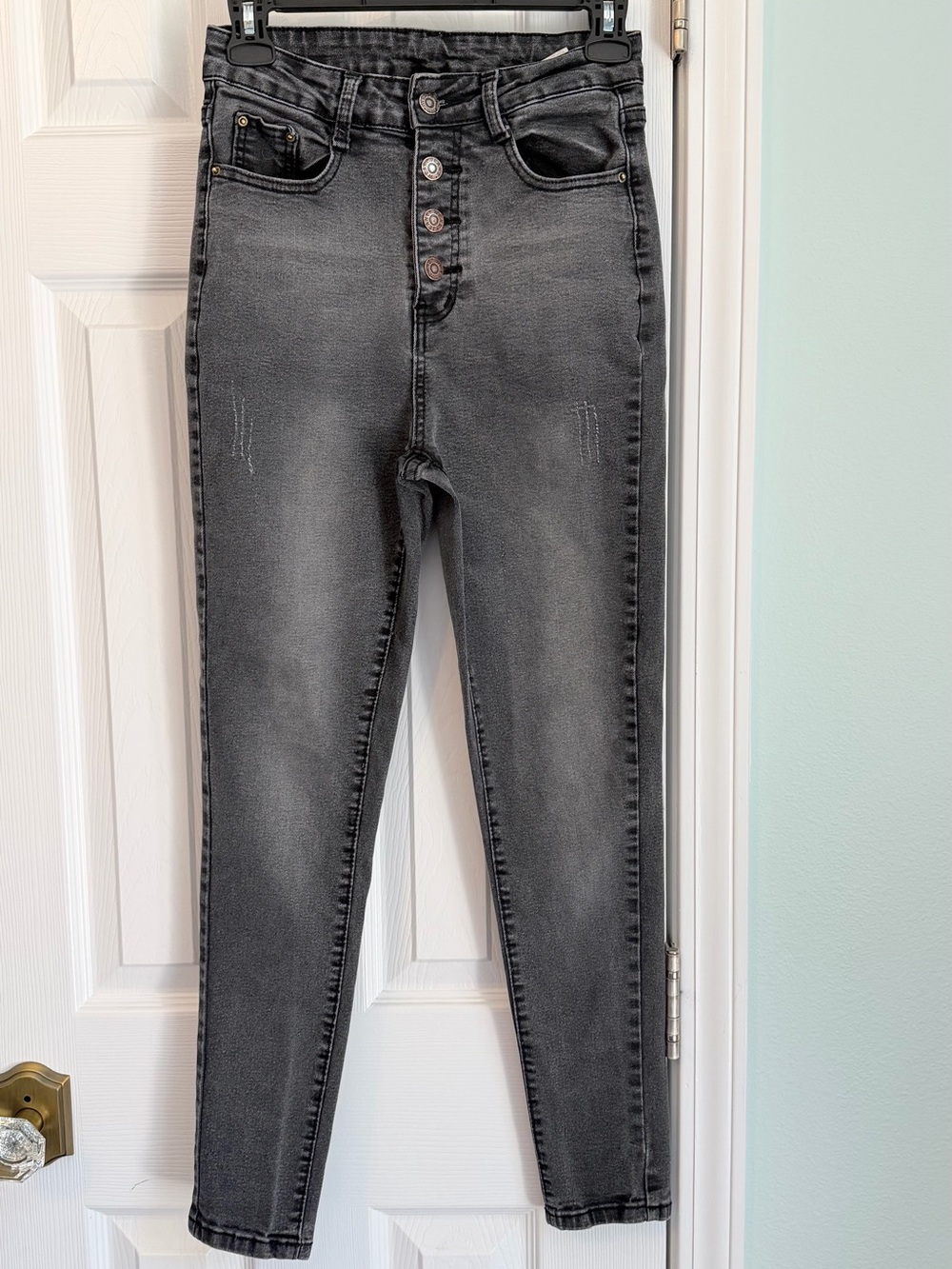 SHEIN Blackwash High-Rise Skinny Jeans